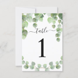 Eucalyptus Glitter Bordsnummer Place Card