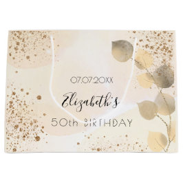 Eucalyptus glitter golden monogram