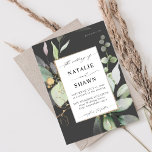 Eucalyptus Glow Guld Greenery Bröllop Grått Inbjudningar<br><div class="desc">Skicka gästerna en vacker bröllopsinbjudan med din vackra inbjudan till Eucalyptus Glow Guld bröllop i Grått.</div>