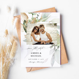 Eucalyptus Glow Photo Save Date 3 Spara Datumet