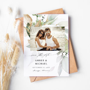 Eucalyptus Glow Photo Save Date 3 Spara Datumet