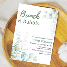 Eucalyptus Gold Brunch & Bubbly Bröllopsdusch