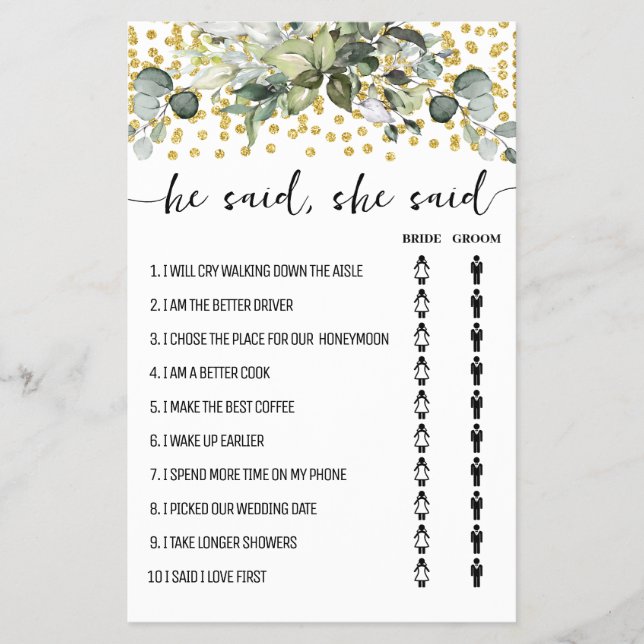 Eucalyptus Gold sa att hon sa att hon sa att det v Flygblad (Framsidan)