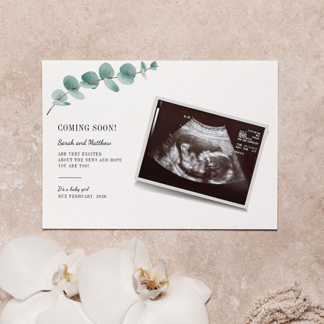 Eucalyptus Gravid Announcement Baby Reveal (Skapare uppladdad)