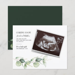 Eucalyptus Gravid Baby Gender Reveal Sonogram