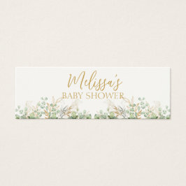 Eucalyptus Greenery Baby Shower Diaper Raffle Litet Visitkort