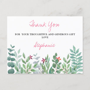 Eucalyptus Greenery Baby Shower Tack Postca Vykort