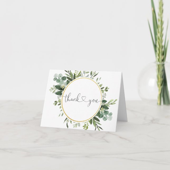 Eucalyptus Greenery Baby Shower - tack vare dina k Kort (Framsida)