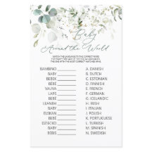 Eucalyptus Greenery Baby Värld runt Game