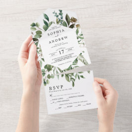 Eucalyptus Greenery Blad Bröllop Allt I En Invi