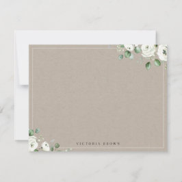 Eucalyptus greenery Blommigt Personlig Stationery Anteckningskort