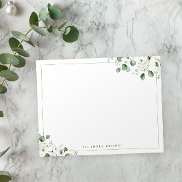 Eucalyptus greenery Blommigt Personlig Stationery Anteckningskort