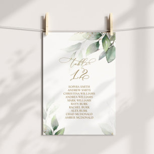 Eucalyptus Greenery Bordsnummer 12 Sittdiagram