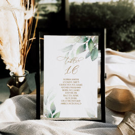 Eucalyptus Greenery Bordsnummer 16 Sittplatsdiagra