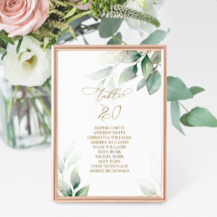 Eucalyptus Greenery Bordsnummer 20 Sittdiagram