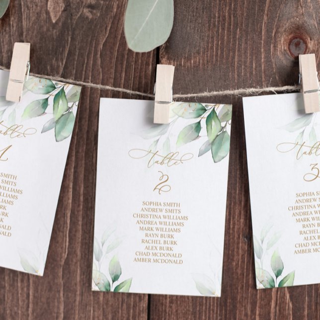 Eucalyptus Greenery Bordsnummer 2 Sittdiagram (Skapare uppladdad)