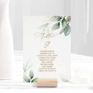 Eucalyptus Greenery Bordsnummer 9 Sittdiagram