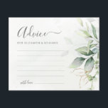 Eucalyptus Greenery Botanical Bröllop Advice Card<br><div class="desc">Låt kärlek blomma med de här vackra eucalyptus bröllop-rådgivningskorten. Dina gäster kan sin hjärtliga visdom och önskemål för ett lycklig giftermål på dessa charmkort som är adormerade med vismisk eukalyptus grey. Detta underbara alternativ till en traditionell gästbok gör det möjligt för dina kära att lämna varaktiga budskap som du kan...</div>