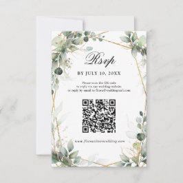 Eucalyptus Greenery Botanical Geometric Bröllop RS OSA Kort