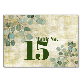 Eucalyptus Greenery Bröllop Bord-kort Bordsnummer