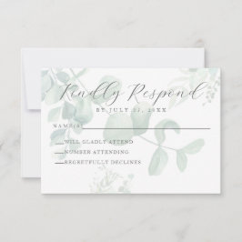 Eucalyptus Greenery Bröllop OSA Card