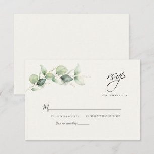 Eucalyptus Greenery Bröllop OSA Card Anteckningskort