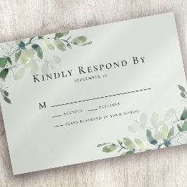 Eucalyptus Greenery Bröllop OSA Card Anteckningskort
