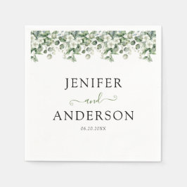 Eucalyptus Greenery Bröllop Pappersservett