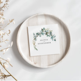 Eucalyptus Greenery Bröllop Pappersservett