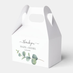 Eucalyptus Greenery Bröllop Tack Presentaskar