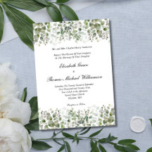 Eucalyptus Greenery Classic Elegant Formal Bröllop