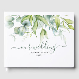 Eucalyptus greenery elegance färsk design gästböcker