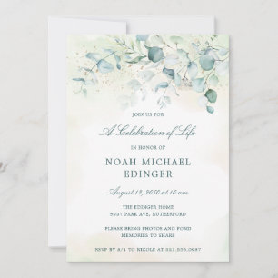 Eucalyptus Greenery Elegant Firande i Life Inbjudningar