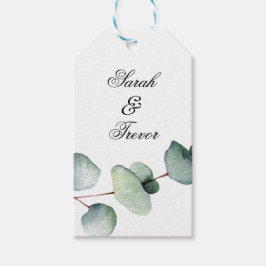 Eucalyptus Greenery Elegant Gift Märkre Presentetikett