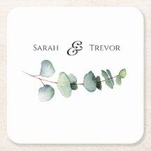 Eucalyptus Greenery Elegant Minimalist Bröllop