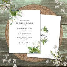 Eucalyptus Greenery Elegant Monogram Bröllop