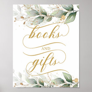 Eucalyptus greenery faux guld bokar och presentkor poster