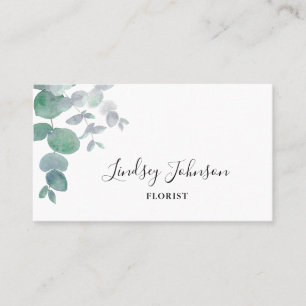 Eucalyptus Greenery Florist Visitkort