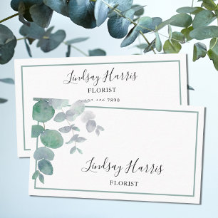 Eucalyptus Greenery Florist Visitkort