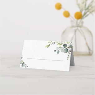 Eucalyptus Greenery Foltyt-kort för vattenfärg Placeringskort