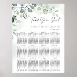 Eucalyptus Greenery Garden Möhippa Sittplats Poster