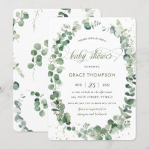 Eucalyptus Greenery Gender Neutral Baby Shower