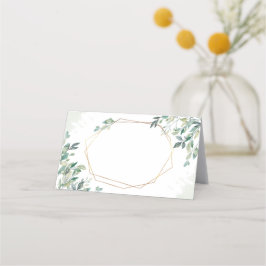 Eucalyptus Greenery Geometric Ram Bröllop Placeringskort