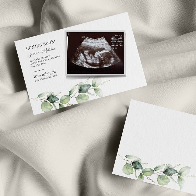 Eucalyptus Greenery Gravid Baby Gender Reveal (Skapare uppladdad)