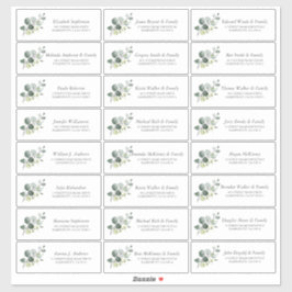 Eucalyptus Greenery Guest Namn Mindre etiketter