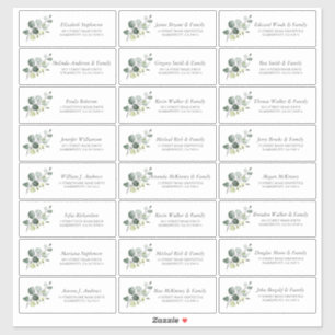 Eucalyptus Greenery Guest Namn Mindre etiketter