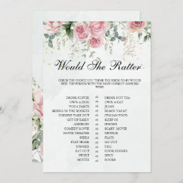 Eucalyptus Greenery Guld Löv Möhippa-spel Inbjudningar