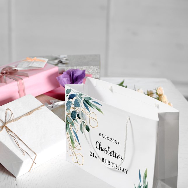 Eucalyptus greenery guld monogram (Skapare uppladdad)