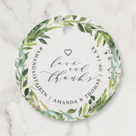 Eucalyptus Greenery Kärlek och tack Tack Gåvor Etiketter