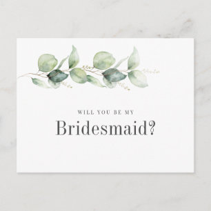 Eucalyptus Greenery, kommer du att bli mitt Brides Inbjudan Vykort